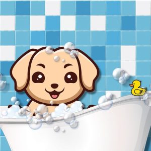 Cartoon Dog Bath from Pixabay